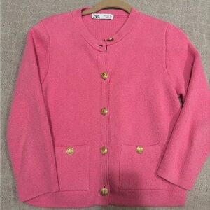 Zara Vibrant Pink Cardigan